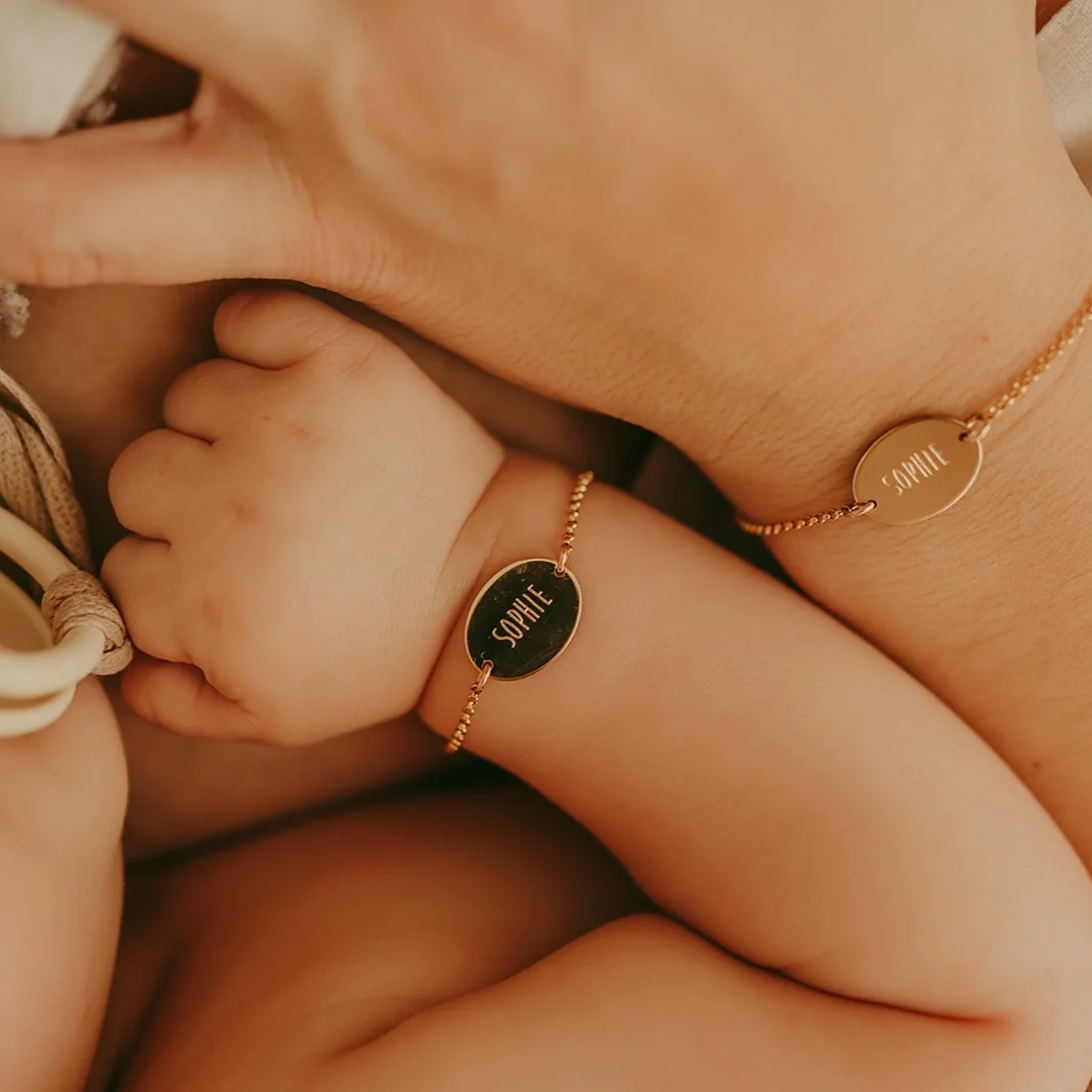 Mama & baby duo armband ovaal - Afbeelding 2
