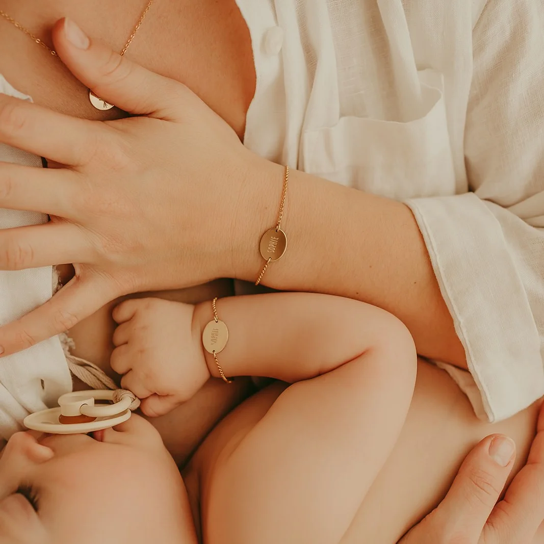 Mama & baby duo armband ovaal - Afbeelding 4