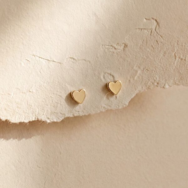 Tiny heart studs