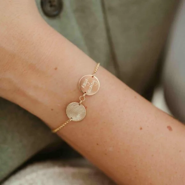 Armband rond dubbele disc