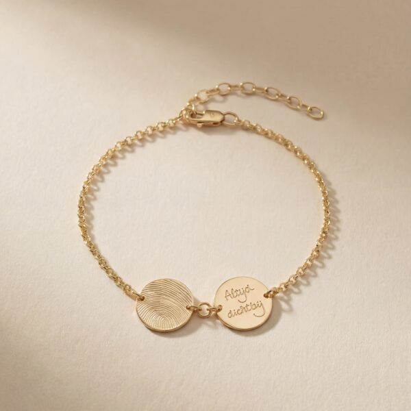 Armband rond dubbele disc