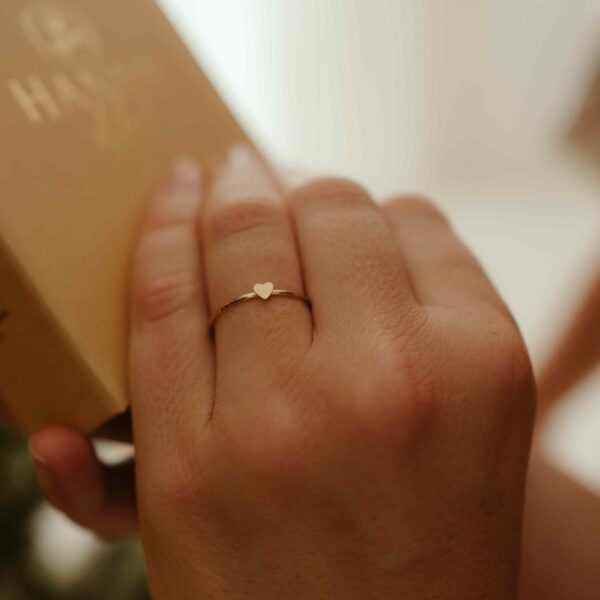 Tiny heart ring