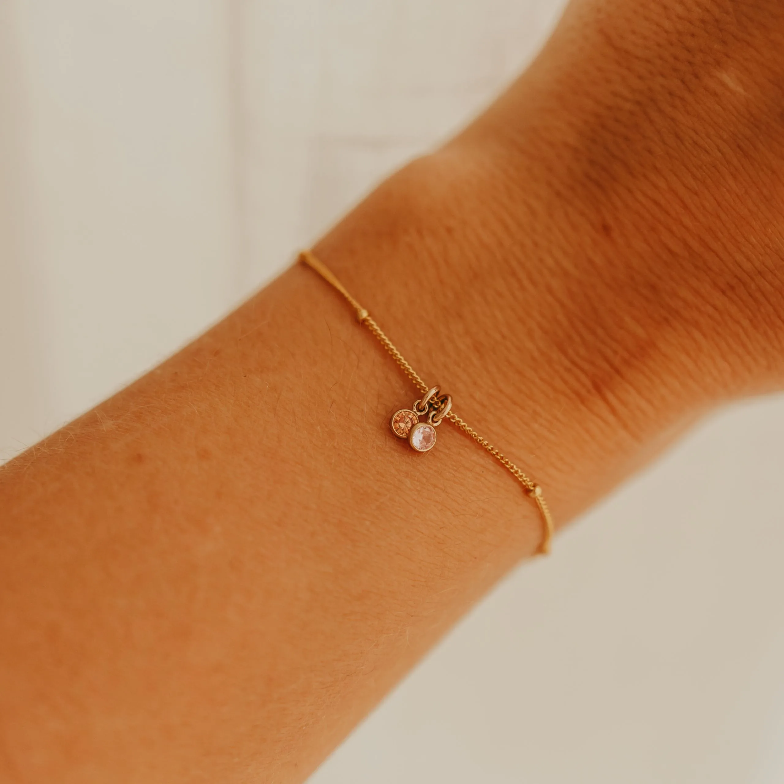 Armband geboortesteen hangend - Afbeelding 2