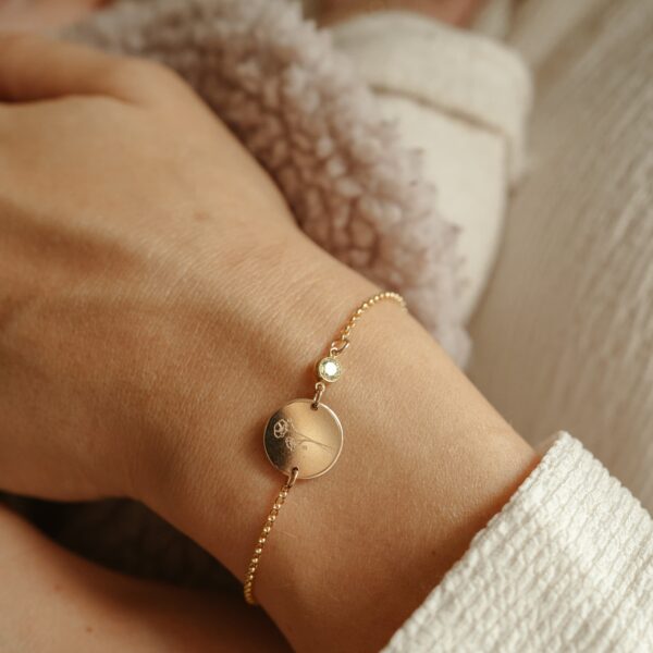 Armband rond geboortesteen