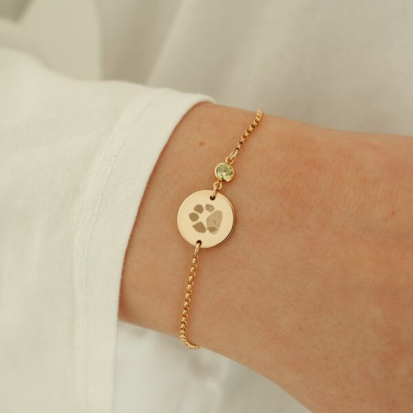 Armband rond geboortesteen