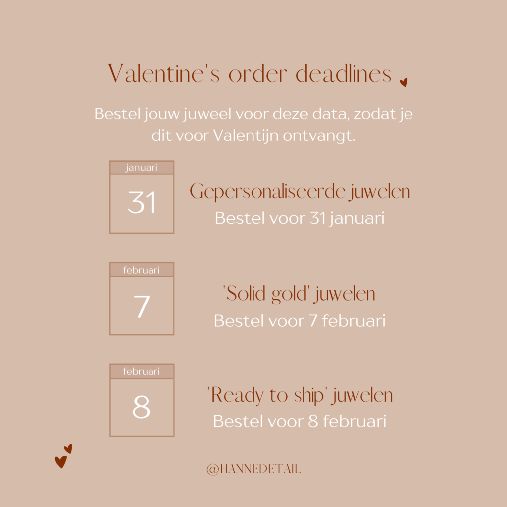 Valentijn deadlines
