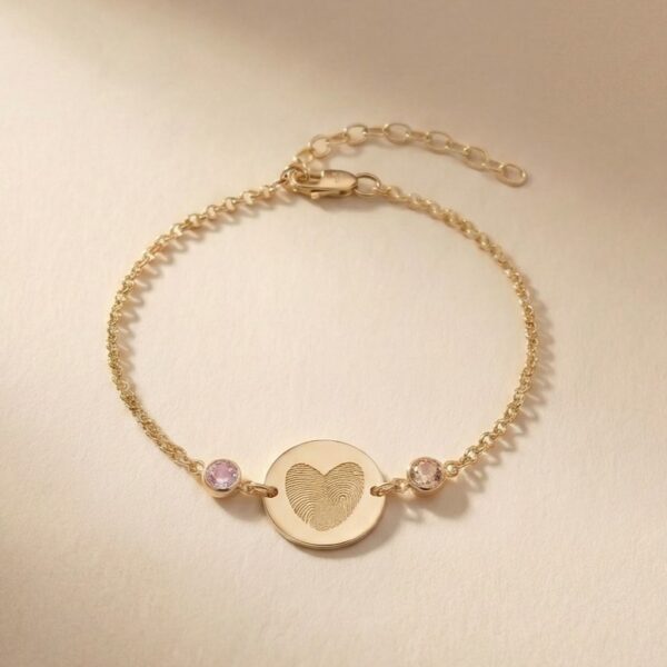 Armband rond dubbele geboortesteen