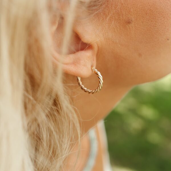 Twisted bold hoops