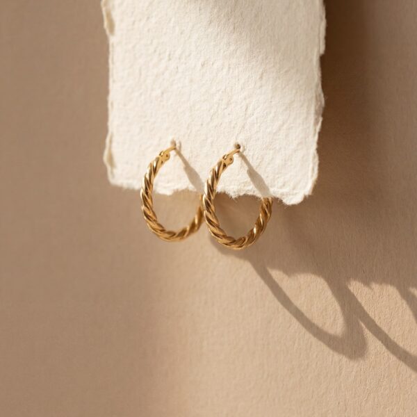 Twisted bold hoops