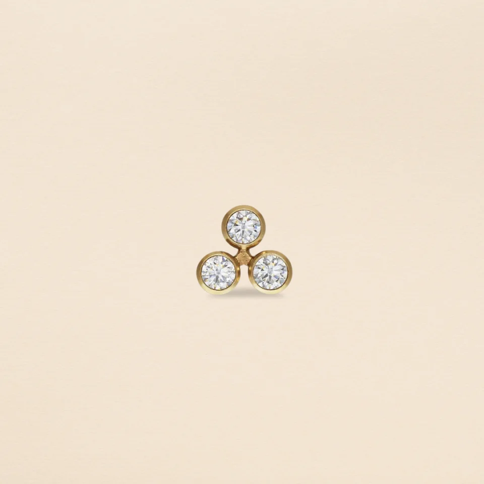 Triple diamant studs - Afbeelding 2