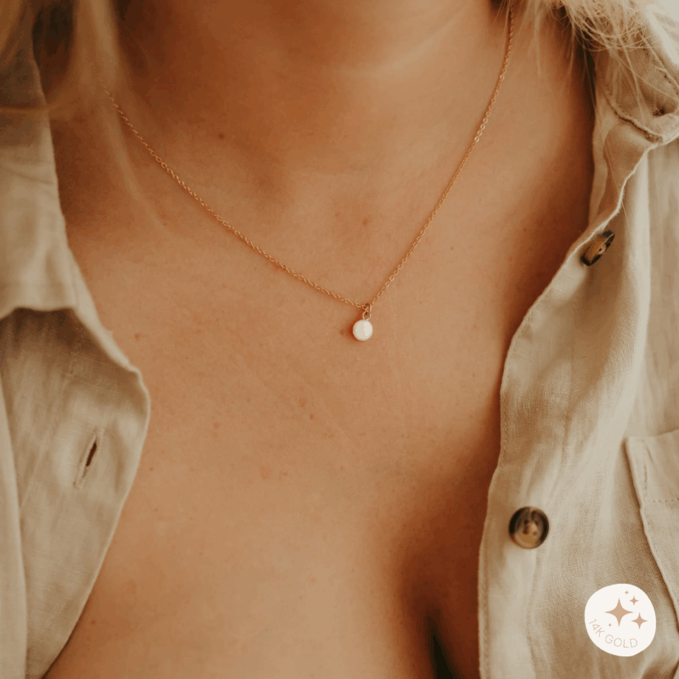 Moedermelk ketting rond - Solid gold - Afbeelding 2