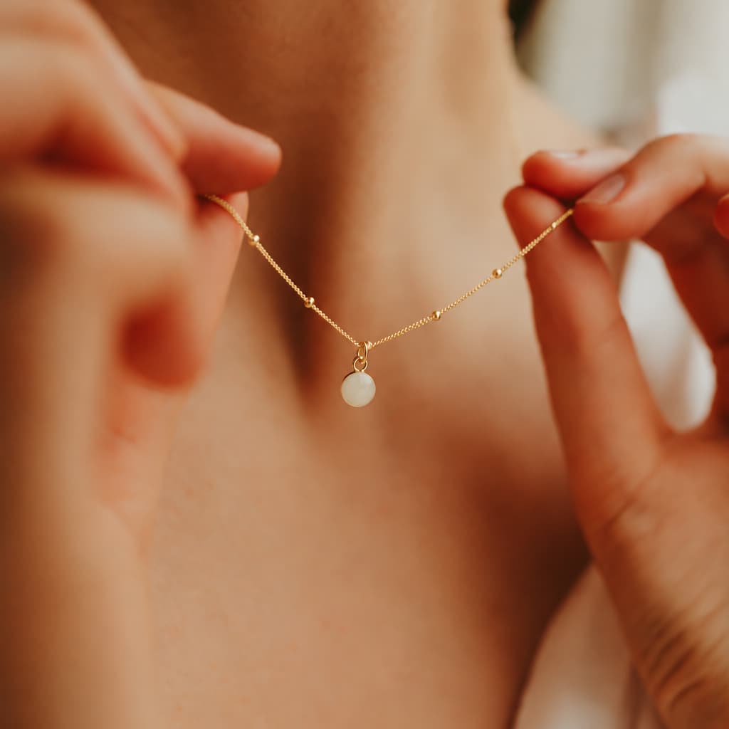 Moedermelk ketting rond