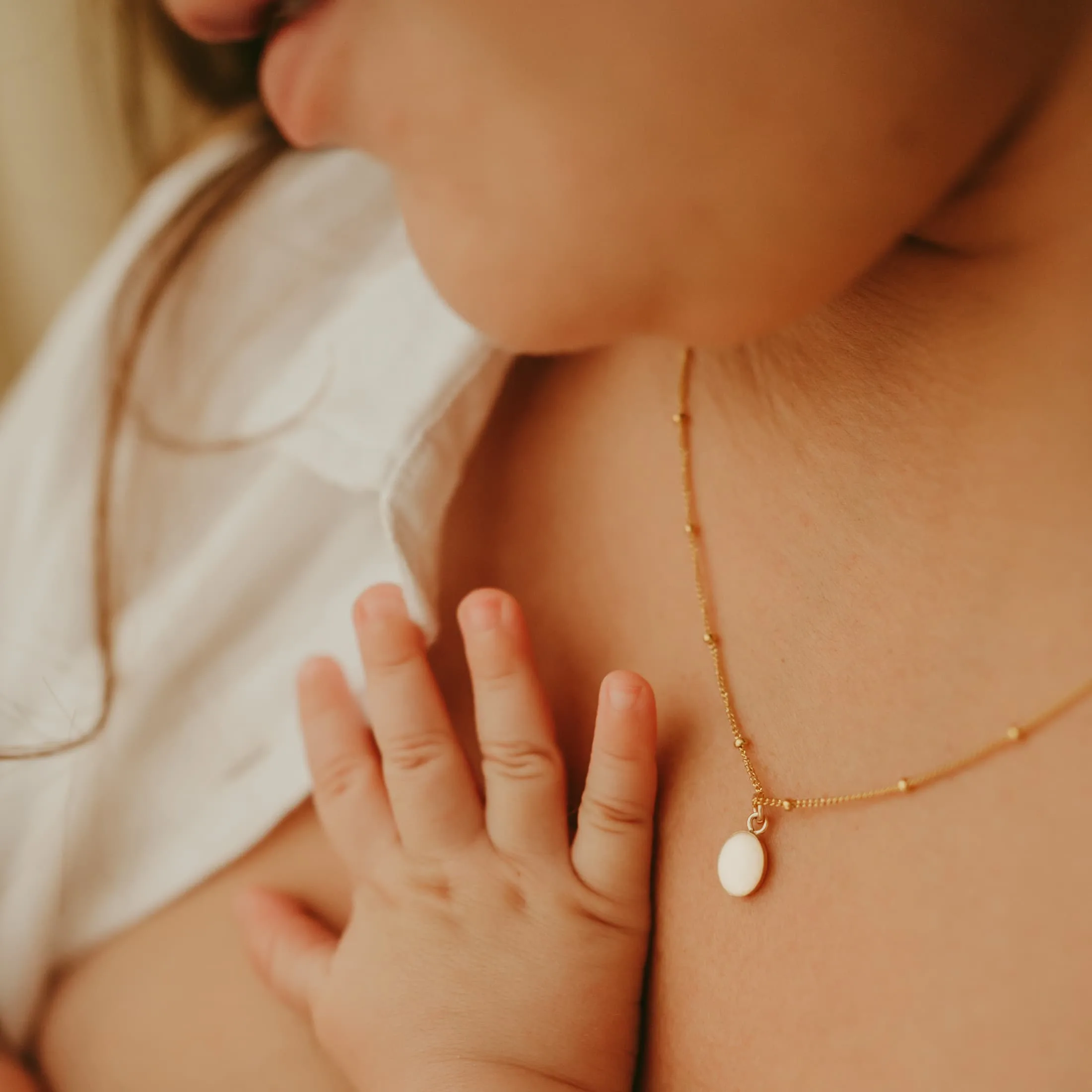 Moedermelk ketting ovaal