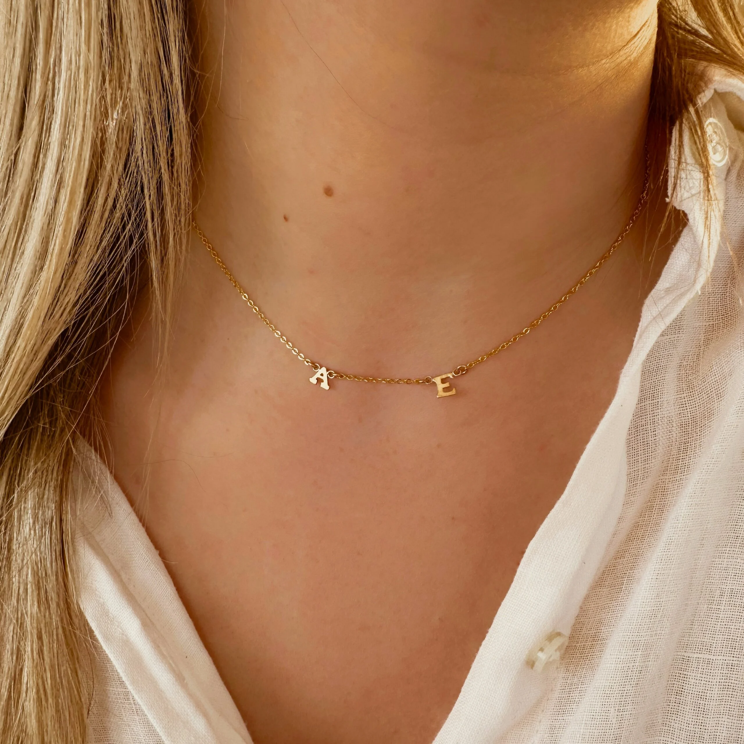 Ketting initiaal choker
