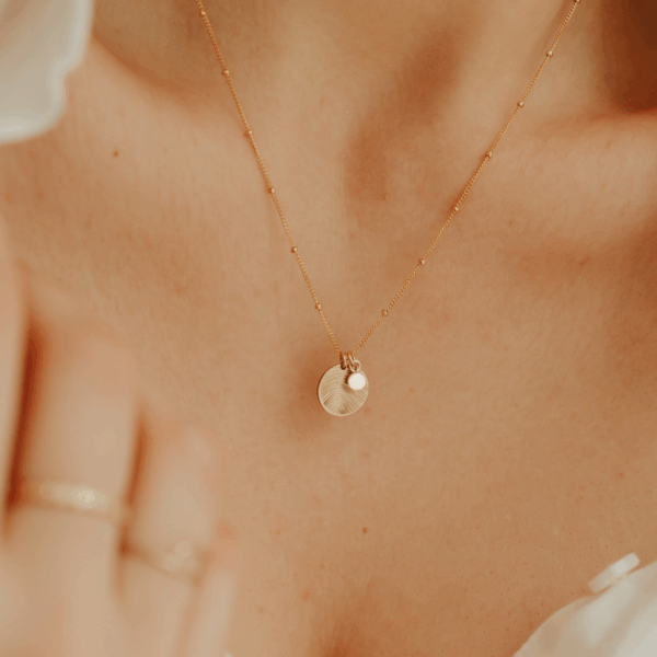 Moedermelk ketting rond met disc