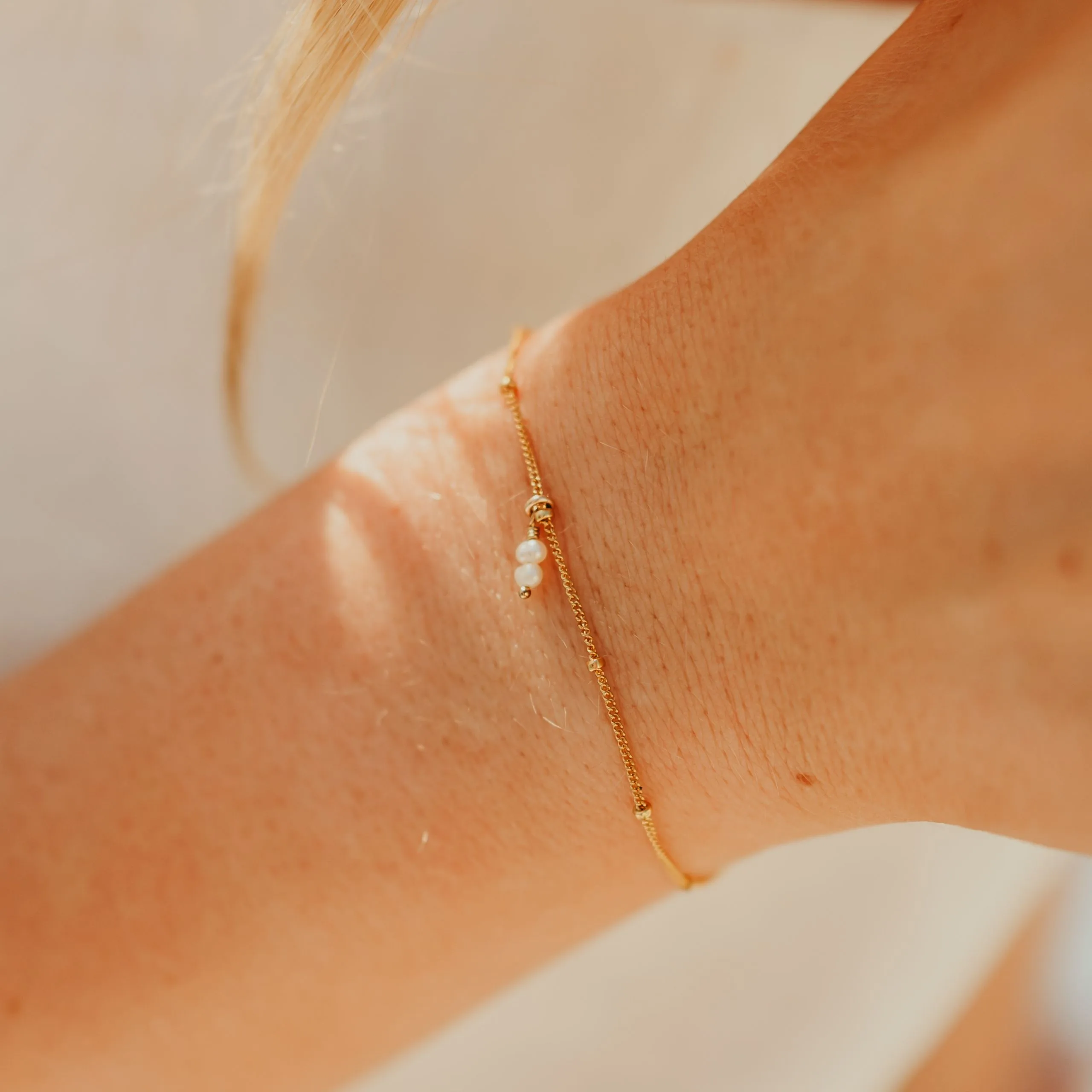 Armband met parel dubbel - Afbeelding 2