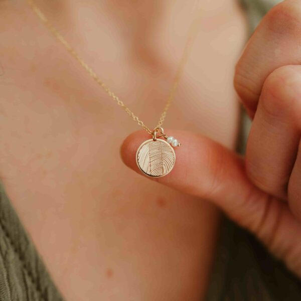 Ketting rond met parel dubbel