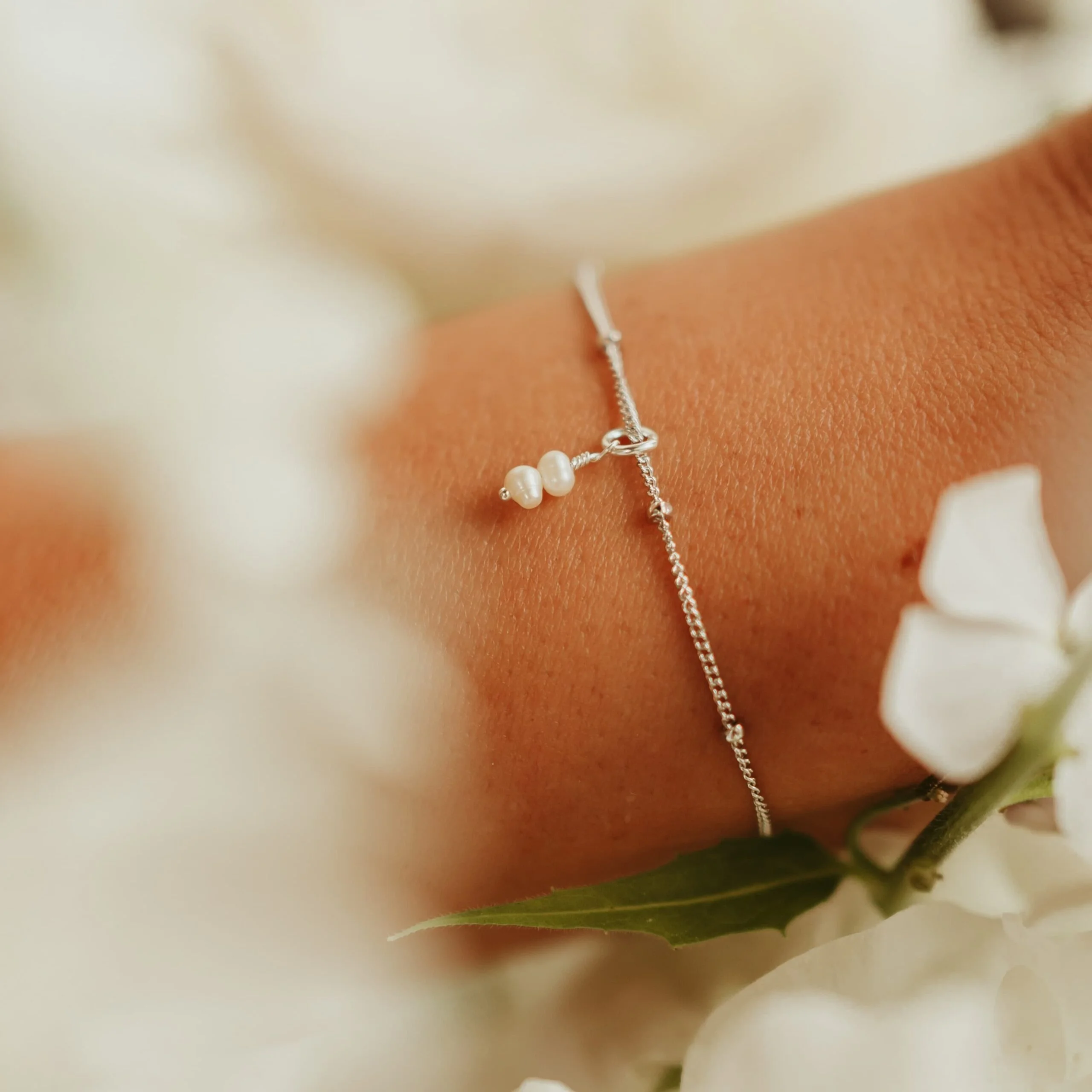 Armband met parel dubbel - Afbeelding 4