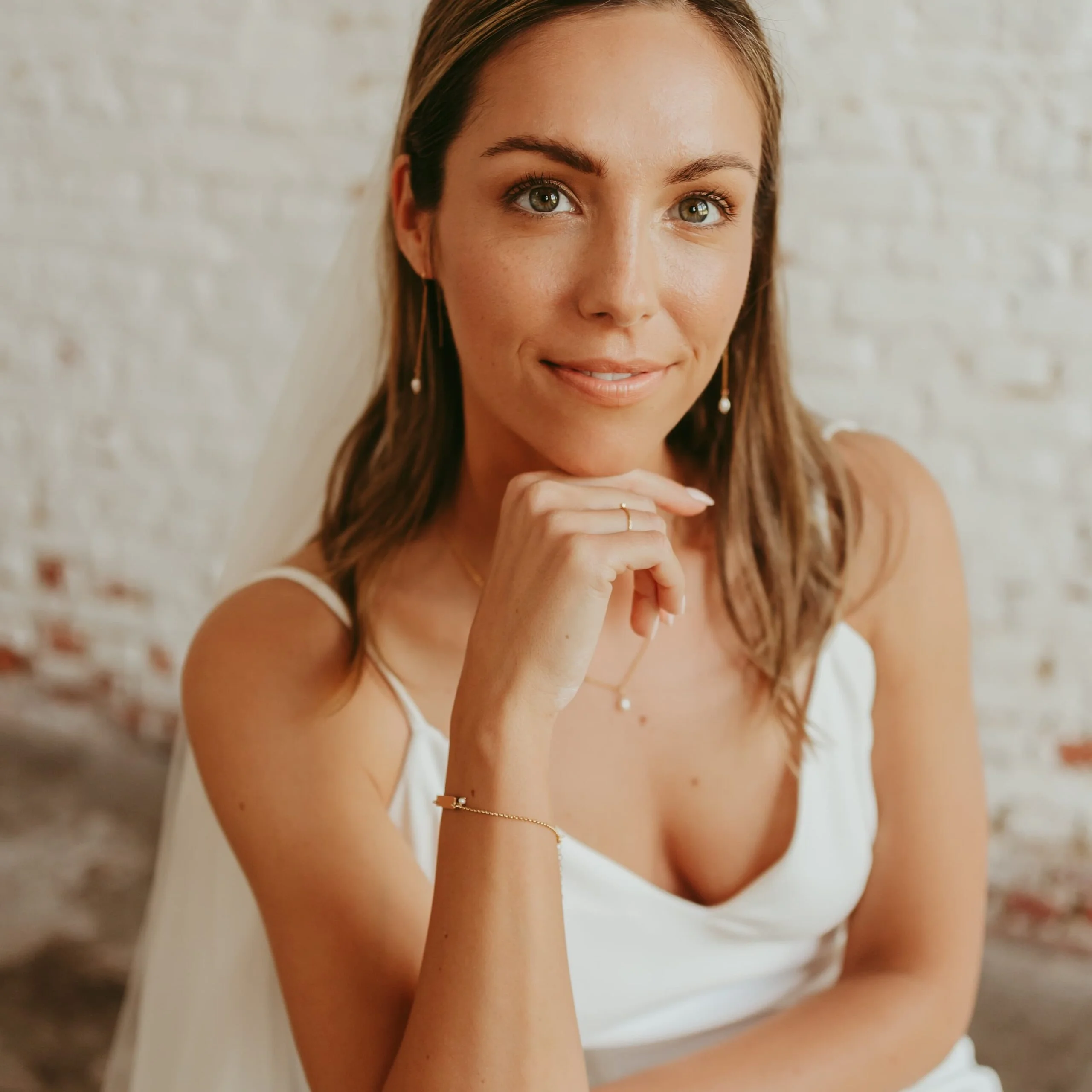 Doorsteek oorbel parel - Afbeelding 4