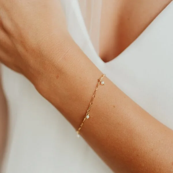 Armband figaro losse parels