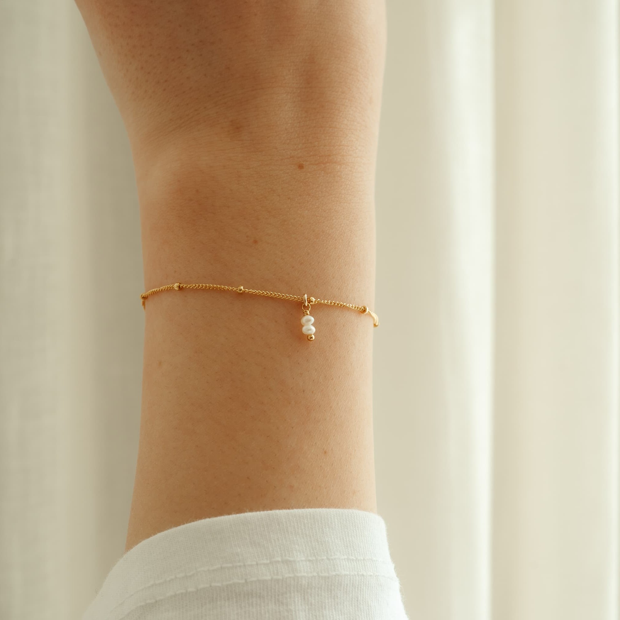 Armband met parel dubbel - Afbeelding 3