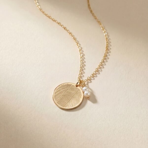 Ketting rond met parel dubbel