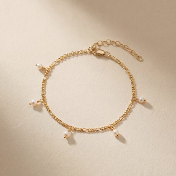 Armband figaro losse parels