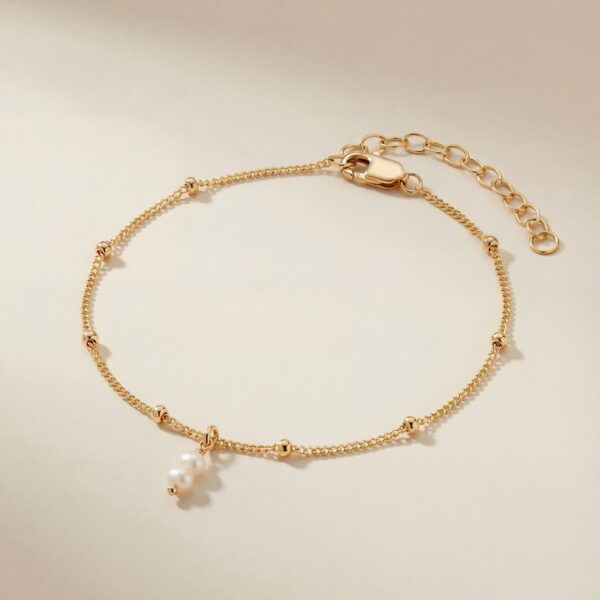 Armband met parel dubbel