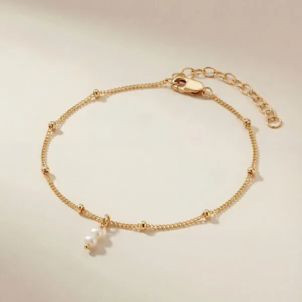 Armband met parel dubbel