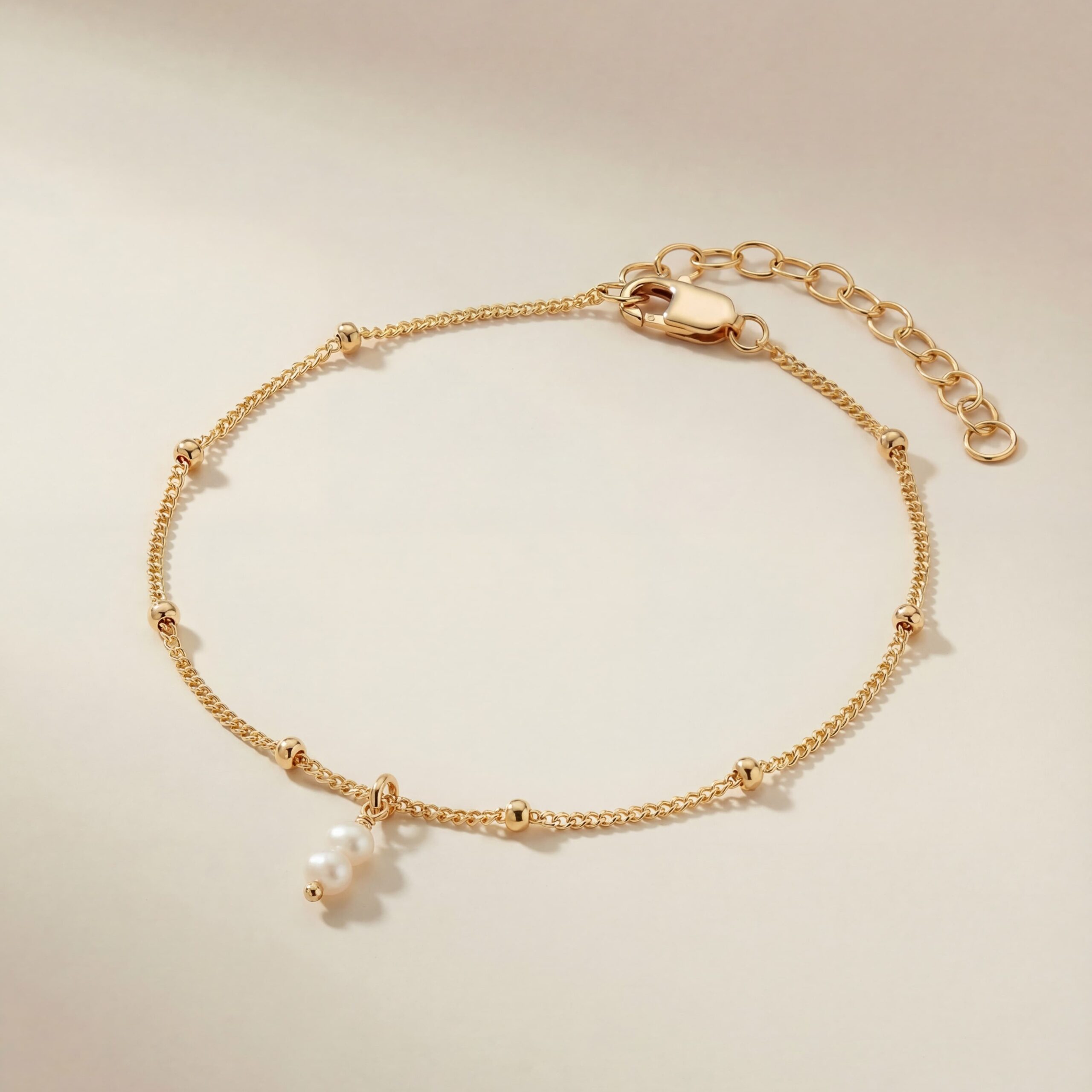 Armband met parel dubbel