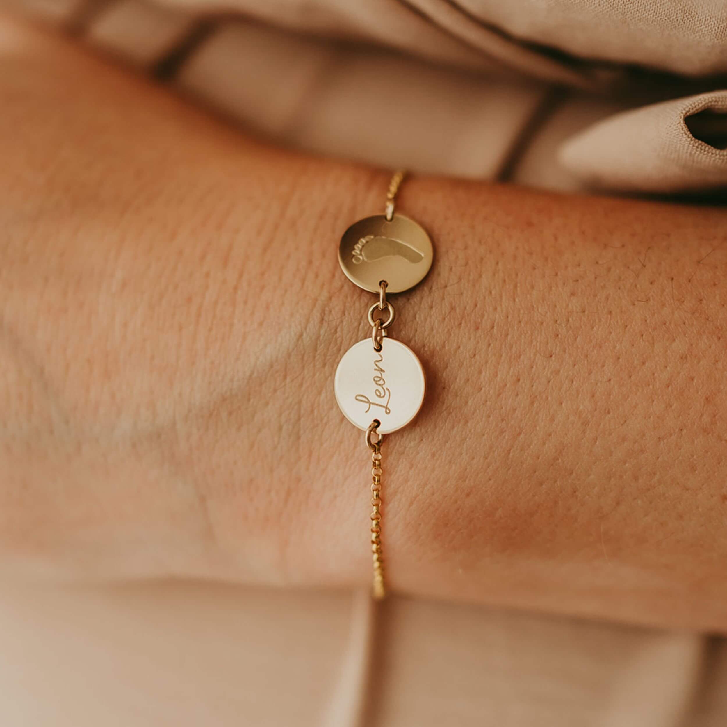 Armband rond dubbele disc - Afbeelding 2