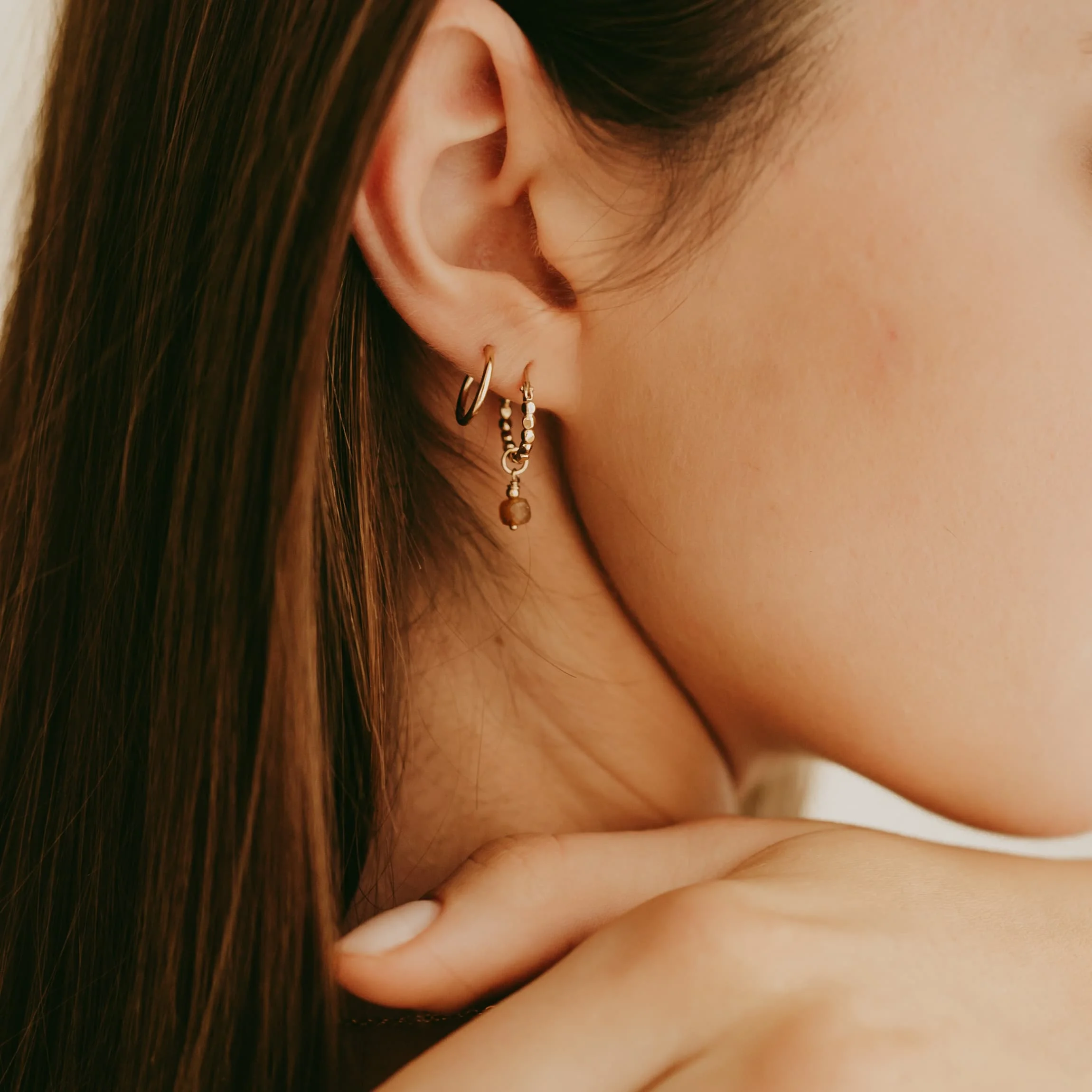 Mix and match Pippa hoops met edelsteen