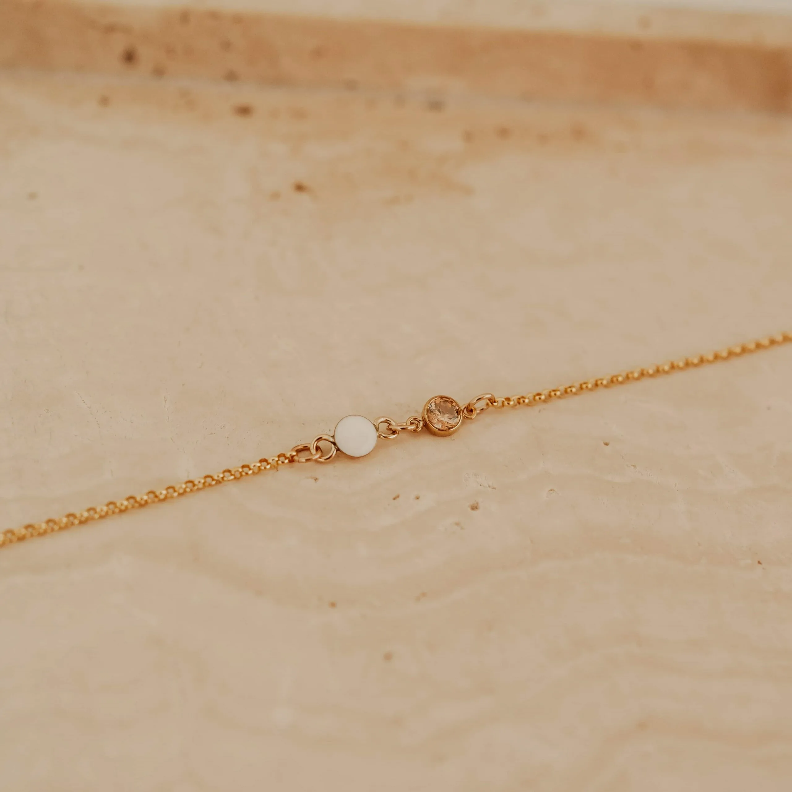 Moedermelk armband rond met geboortesteen - Afbeelding 5