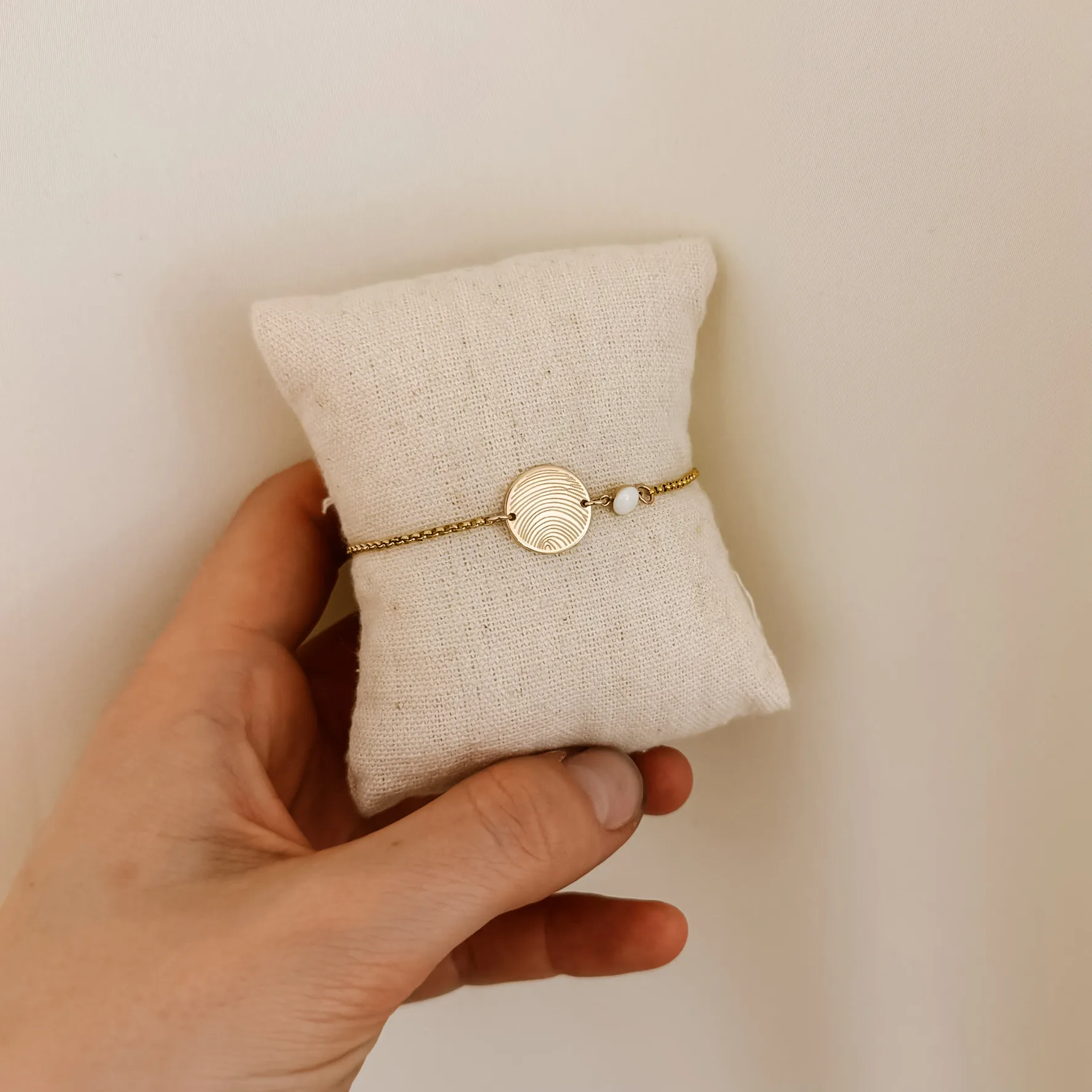 Moedermelk armband rond met disc - Afbeelding 5