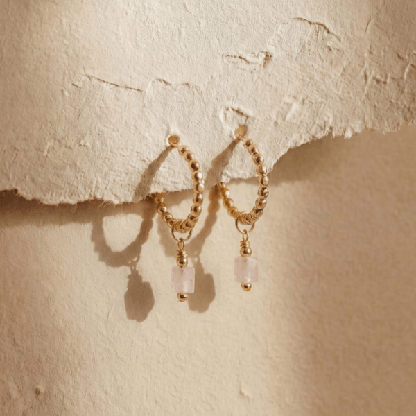 Paar hoops met edelsteen