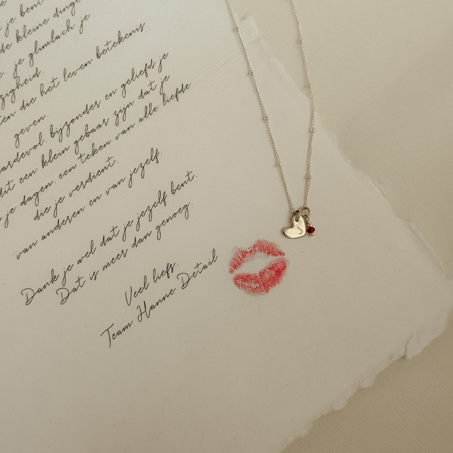 Ketting hartje met robijn - Afbeelding 10