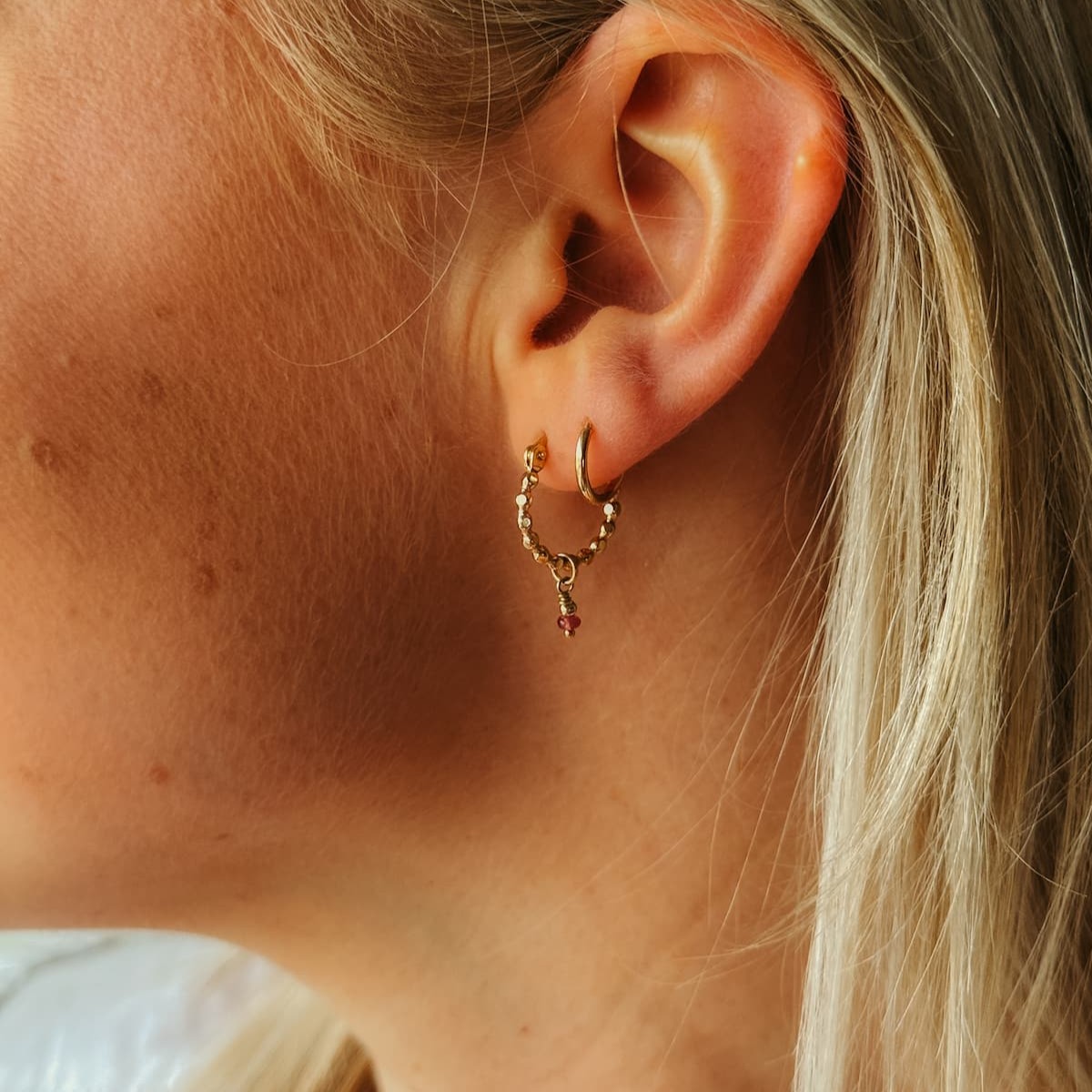 Hoop enkel met robijn - Afbeelding 2