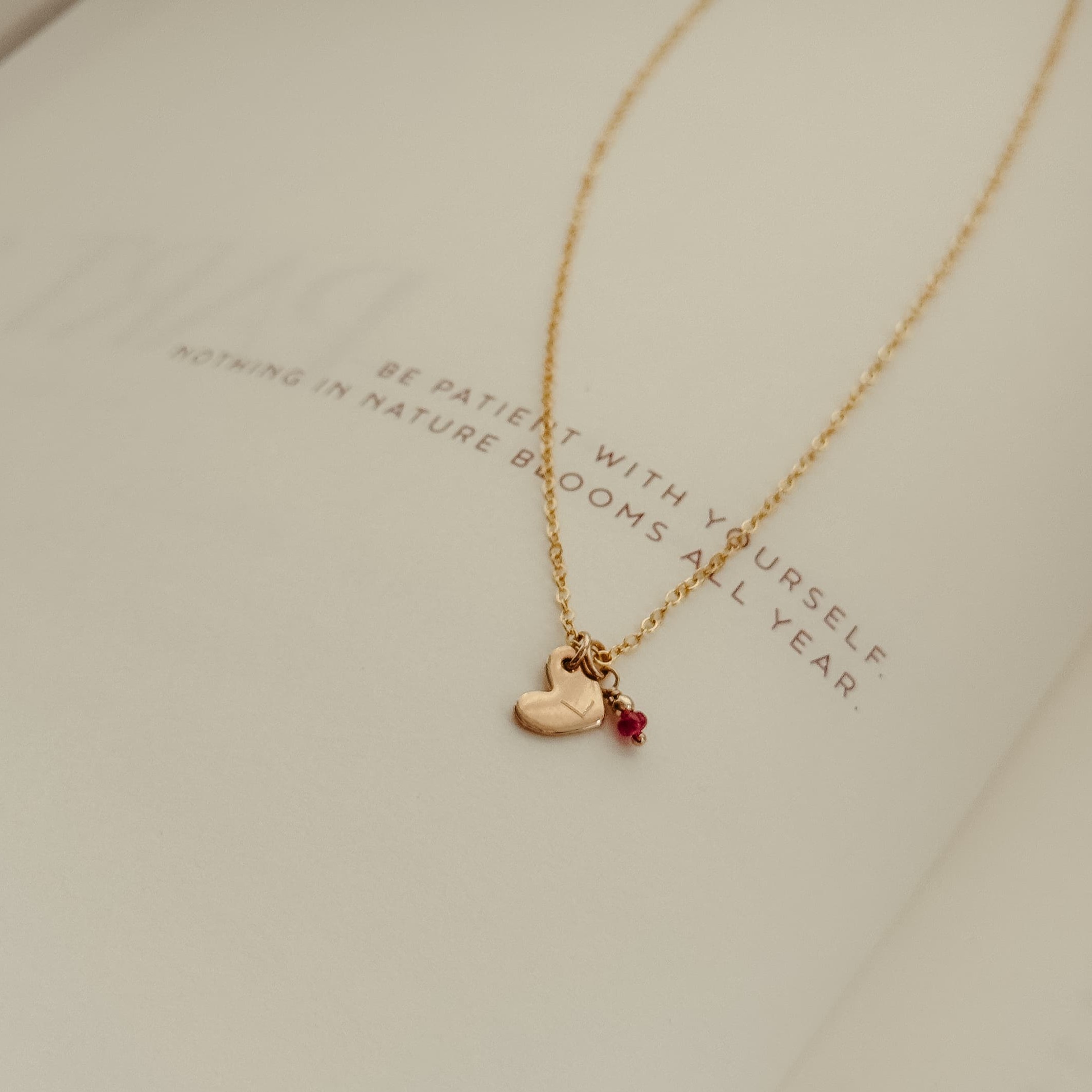 Ketting hartje met robijn - Afbeelding 8