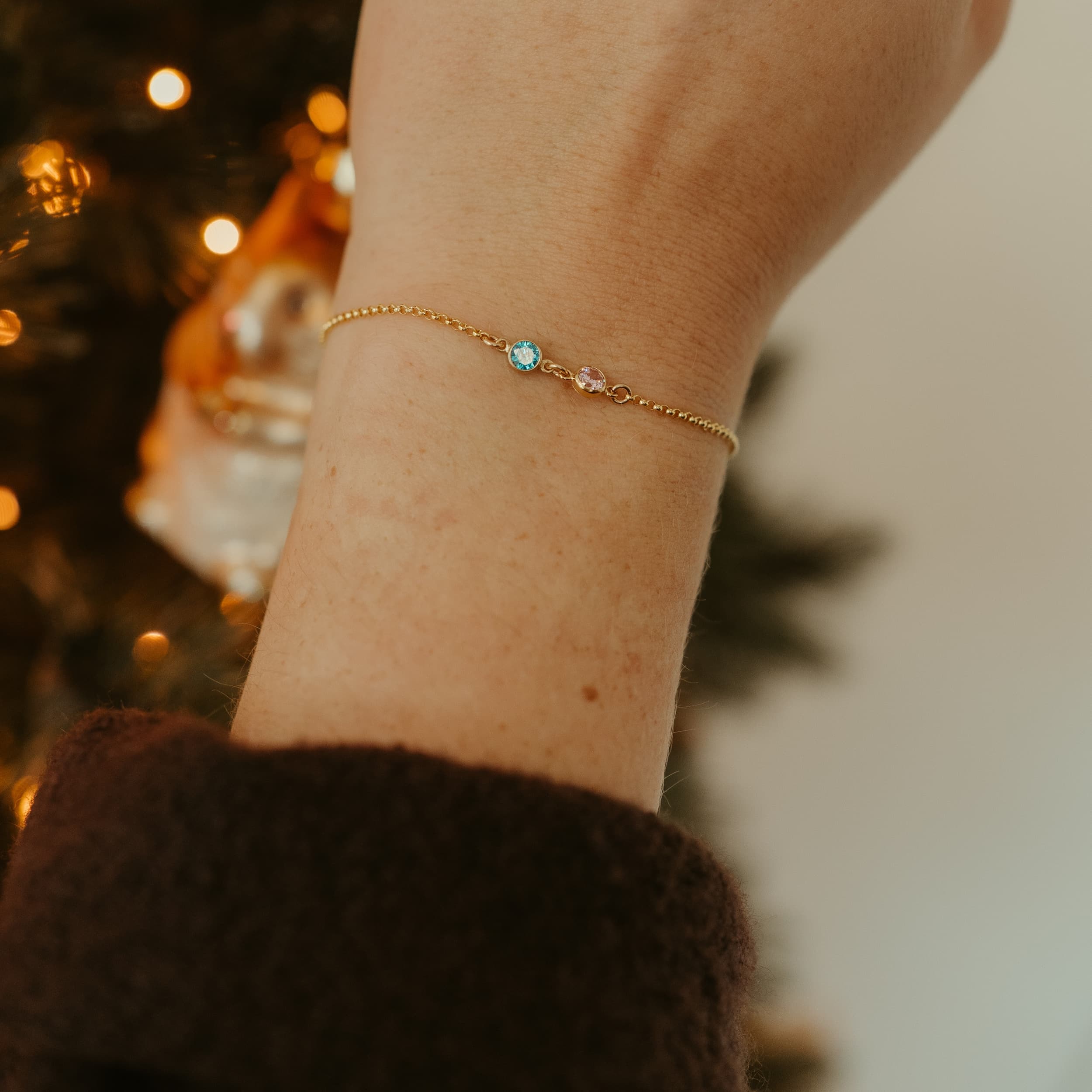 Armband dubbele geboortesteen - Afbeelding 2