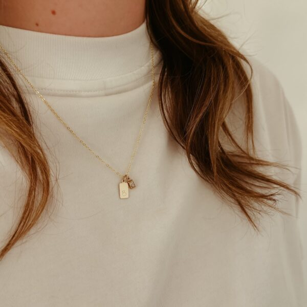 Ketting tag geboortesteen