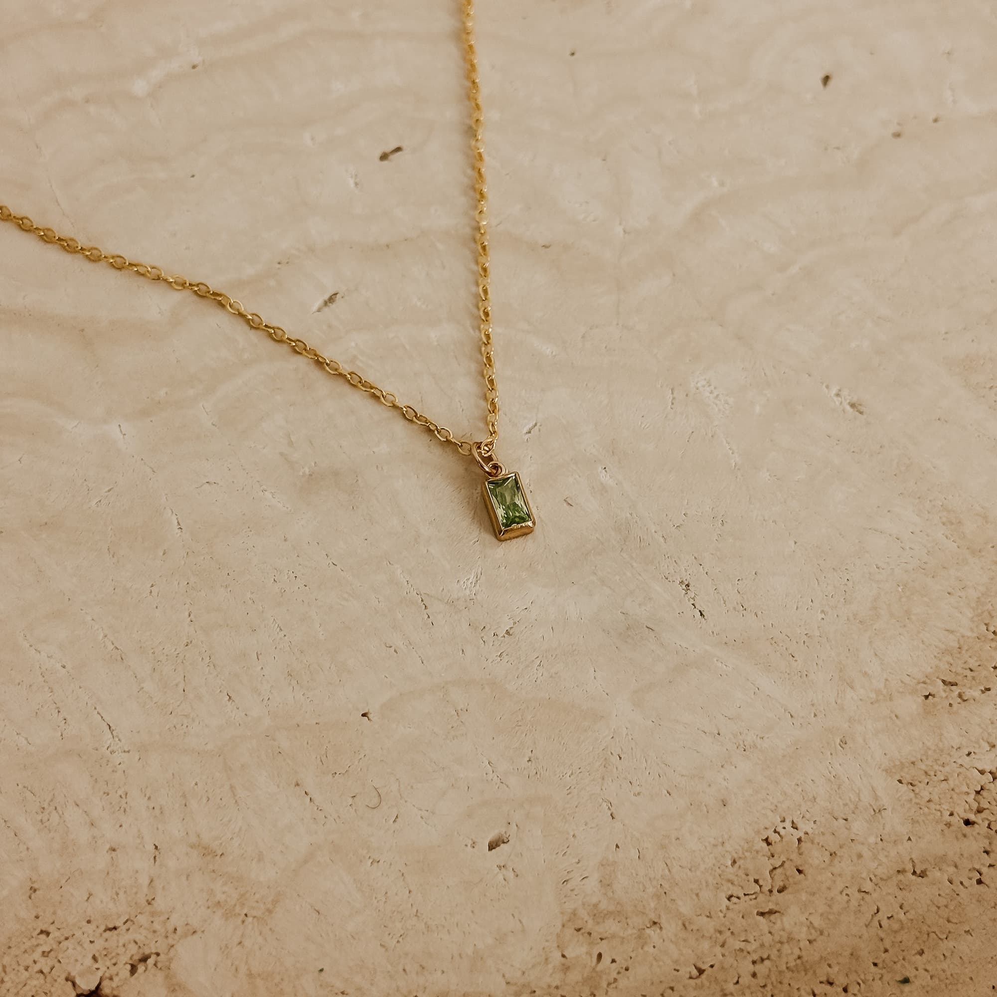 Ketting geboortesteen rechthoek - Afbeelding 6