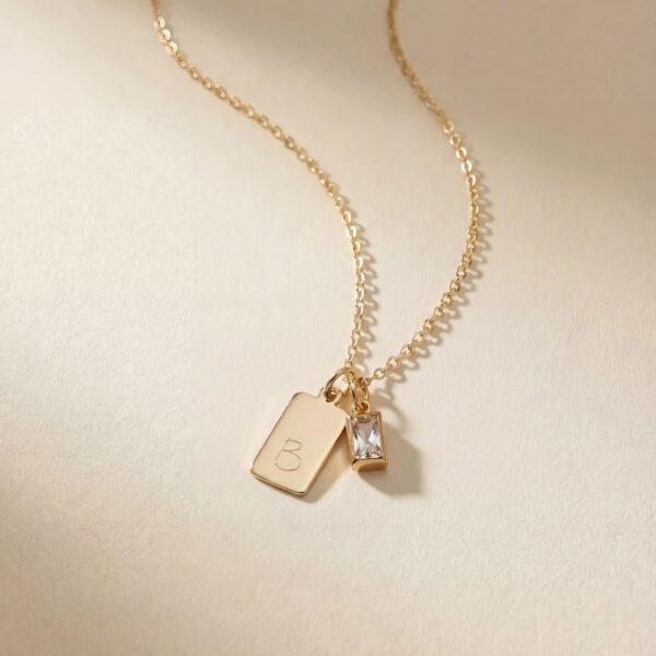 Ketting tag geboortesteen