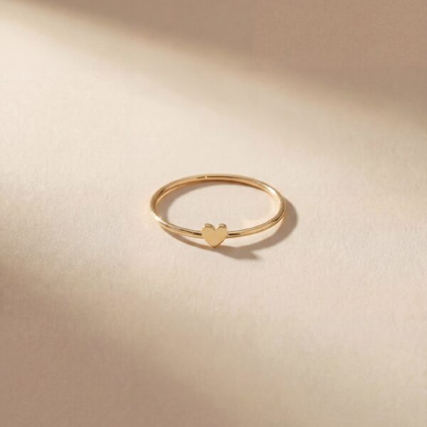 Tiny heart ring