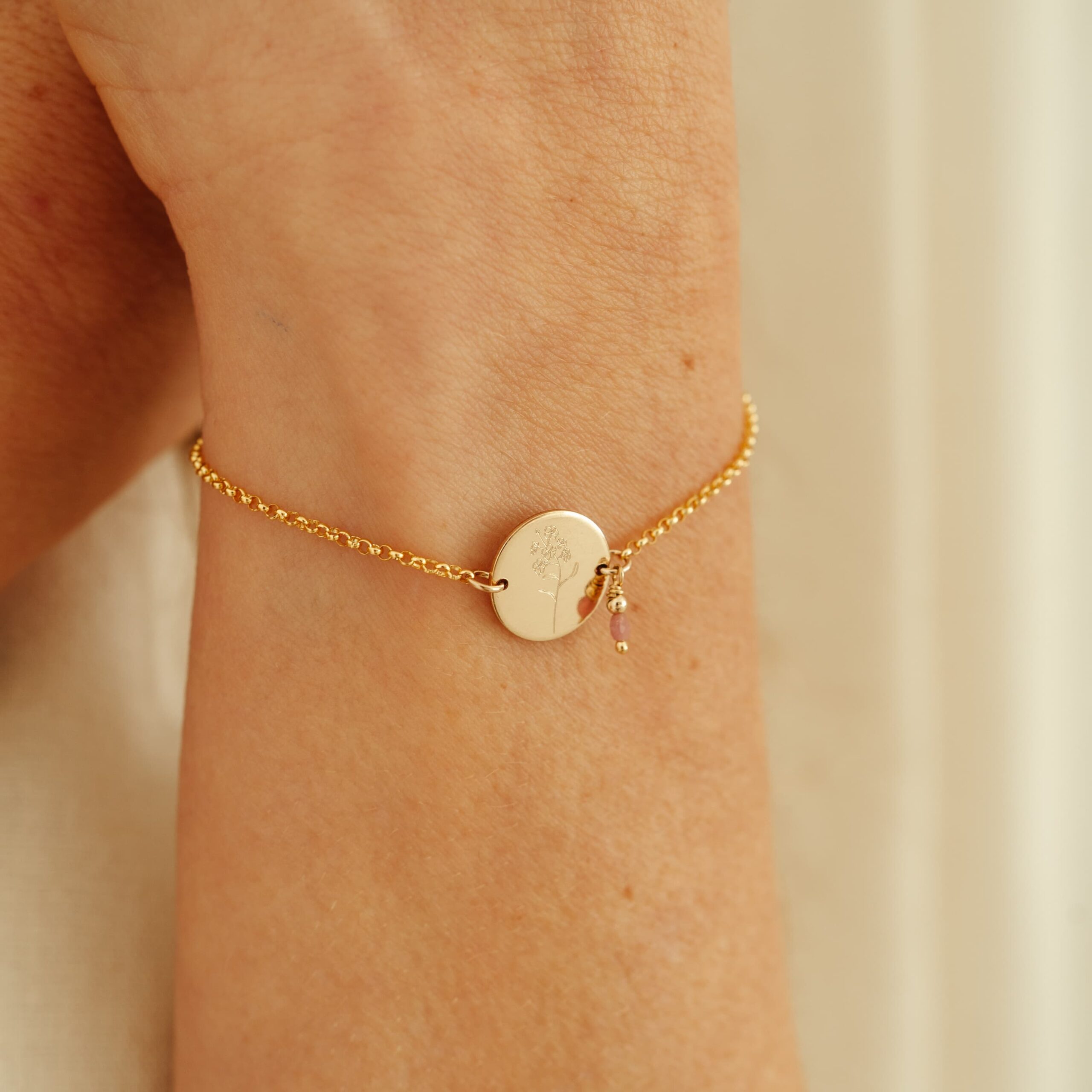 Armband rond edelsteen