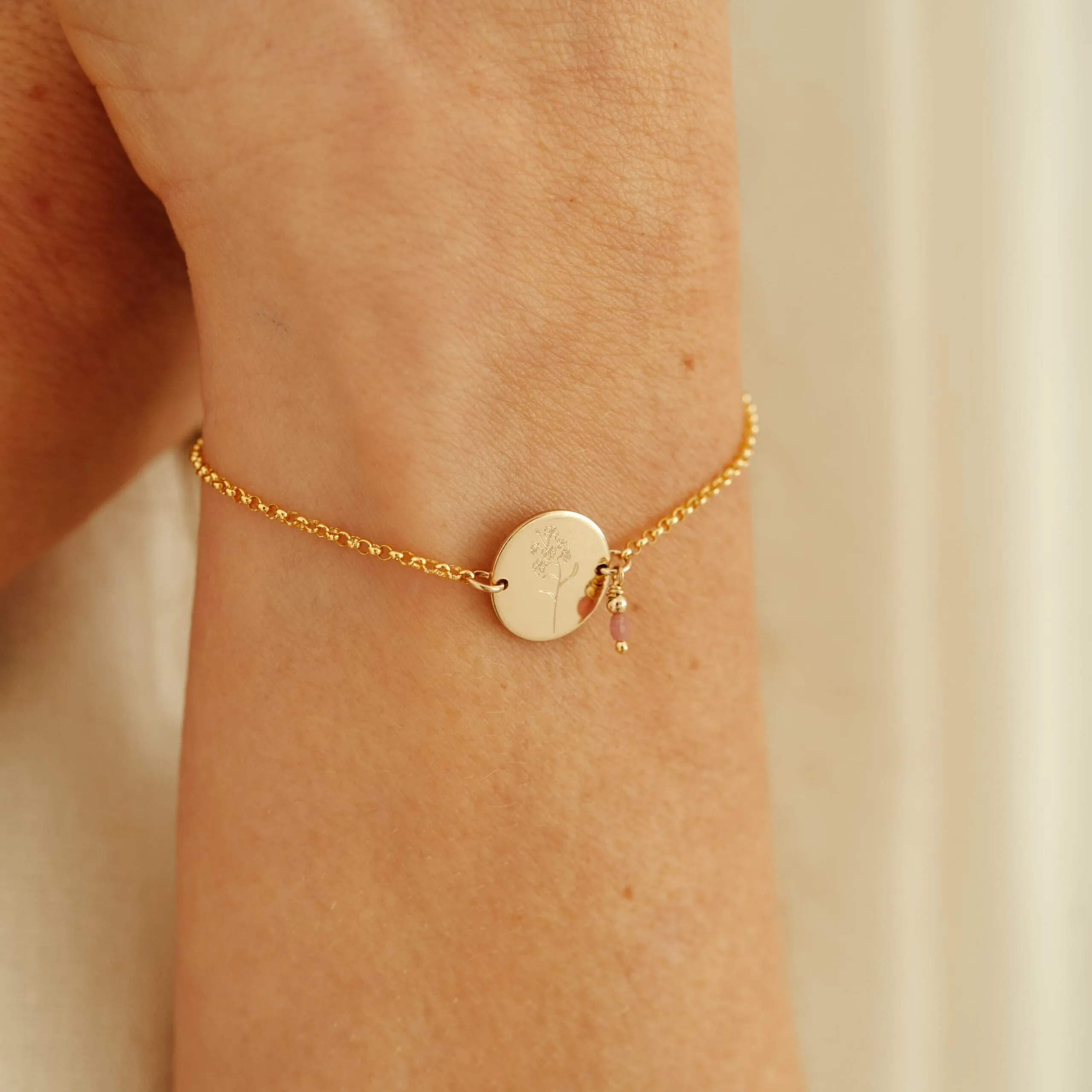 Armband rond edelsteen