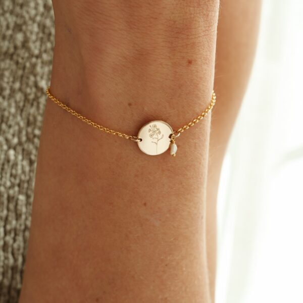 Armband rond barok parel