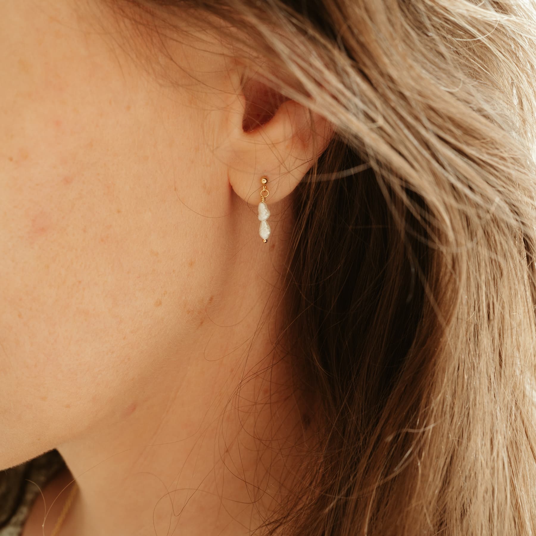 Barok parel studs - Afbeelding 4