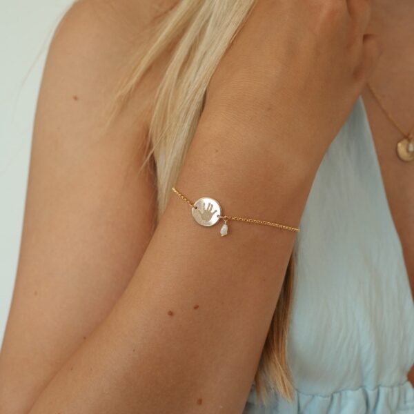 Armband rond barok parel