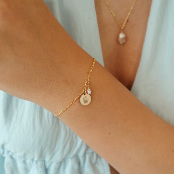 Armband hanger rond met barok parel
