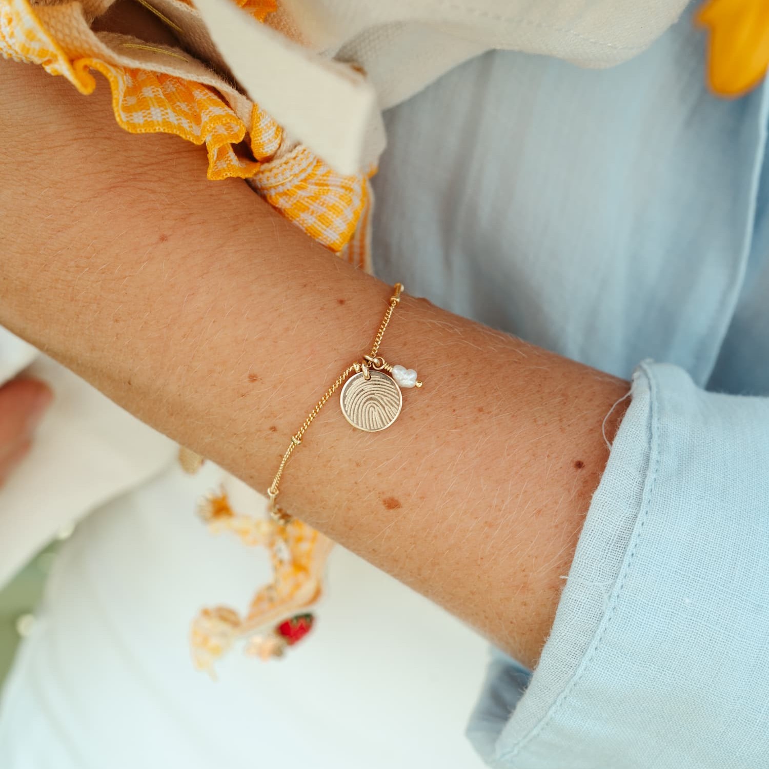 Armband hanger rond met barok parel - Afbeelding 6